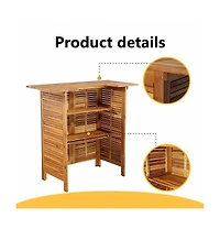 Bar Table 43.3"x19.7"x41.3" Solid Acacia Wood