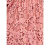 Seni & Cade Juniors' Short-Sleeve Lace Dress