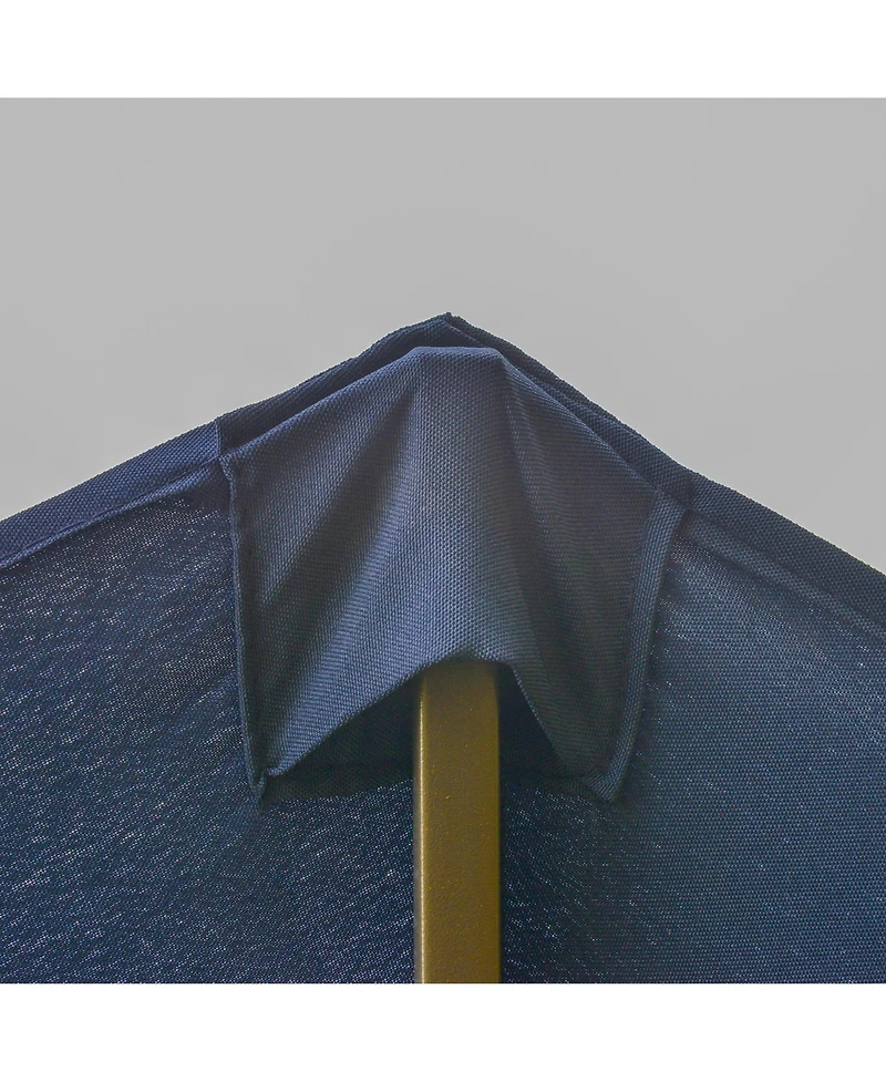 Outsunny Patio Umbrella 15' Steel Rectangular Outdoor Double Sided Market with base, Sun Protection & Easy Crank for Deck Pool Patio
