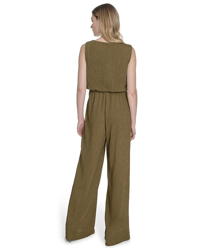 Vince Camuto Women's Textured Knit Cowlneck Jumpsuit