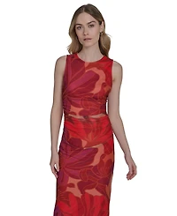Vince Camuto Women's Sleeveless Mesh Midi Dress