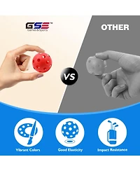 Gse Games & Sports Expert 12-Pack Plastic Practice Golf Balls of Airflow Hollow, Training Golf Balls for Swing Practice (Several Colors Available)