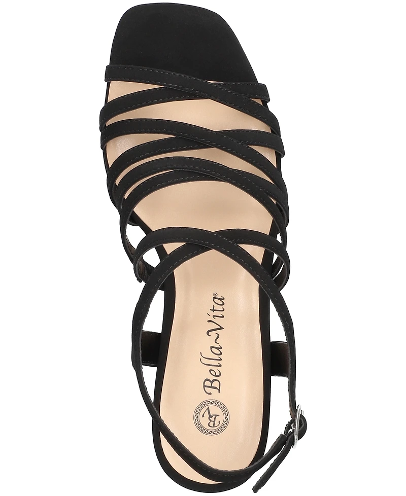 Bella Vita Women's Damsel Square Toe Heeled Sandals