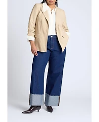 Eloquii Women's Plus Pinstripe Blazer