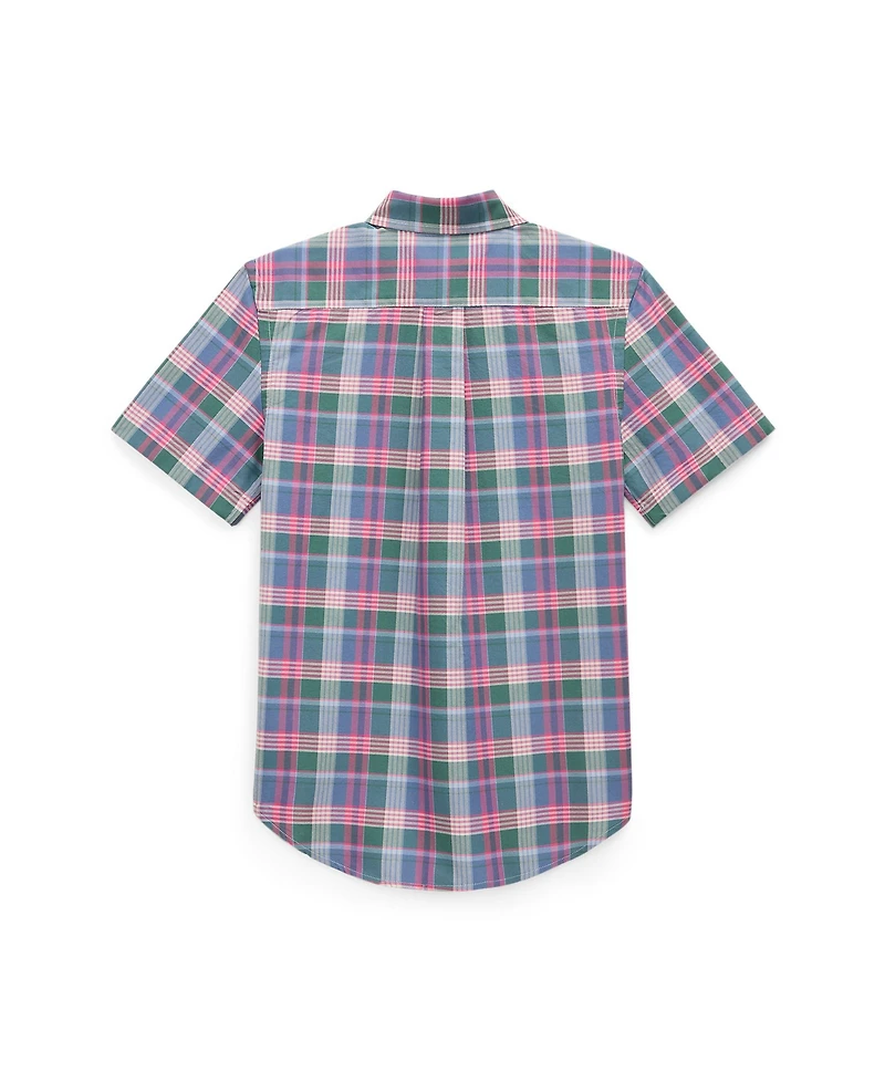 Polo Ralph Lauren Big Boys Plaid Oxford Short Sleeve Shirt