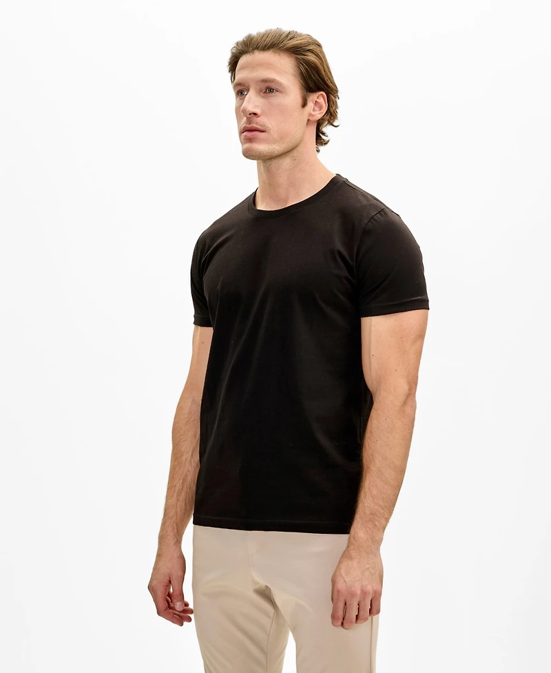 Ron Tomson Men's Lightweight Cotton Crewneck T-Shirt