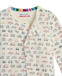 Magnetic Me Baby Cotton Footed Coveralls, 2 Pack