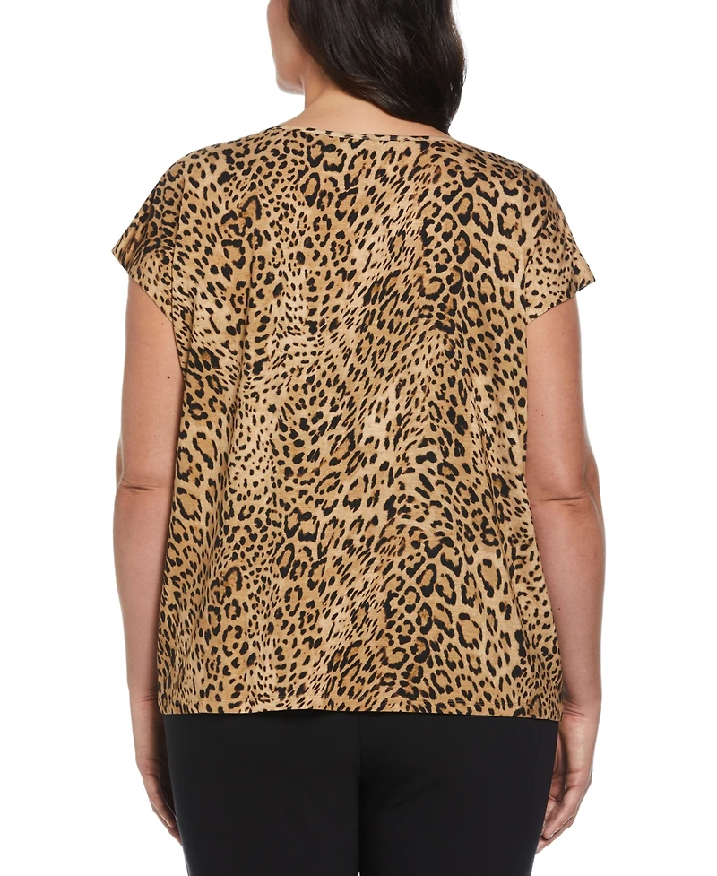Ella Rafaella Plus Size Rivet Detail Sleeveless Top