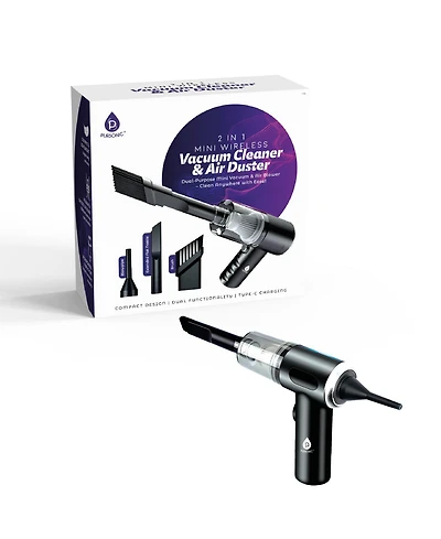 Pursonic 2-in-1 Mini Wireless Vacuum Cleaner & Air Duster Powerful, Portable & Rechargeable