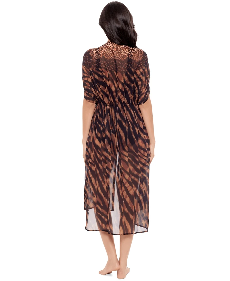 Miraclesuit Women's Raya De Safari Beaded Kimono Cover-Up