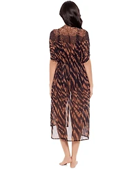 Miraclesuit Women's Raya De Safari Beaded Kimono Cover-Up