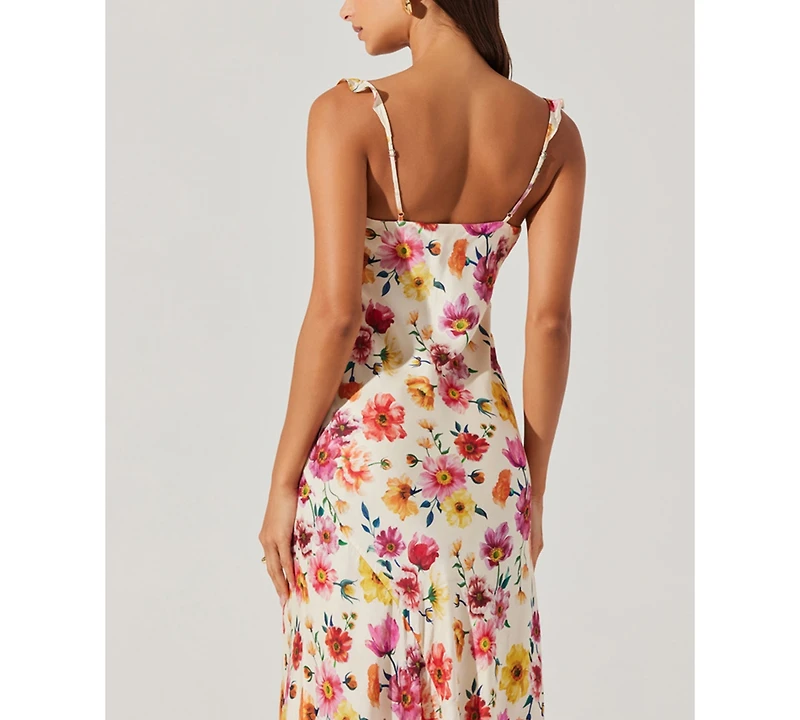 Astr the Label Women's Zoie Floral Print Sleeveless Midi Dress