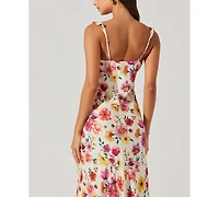 Astr the Label Women's Zoie Floral Print Sleeveless Midi Dress