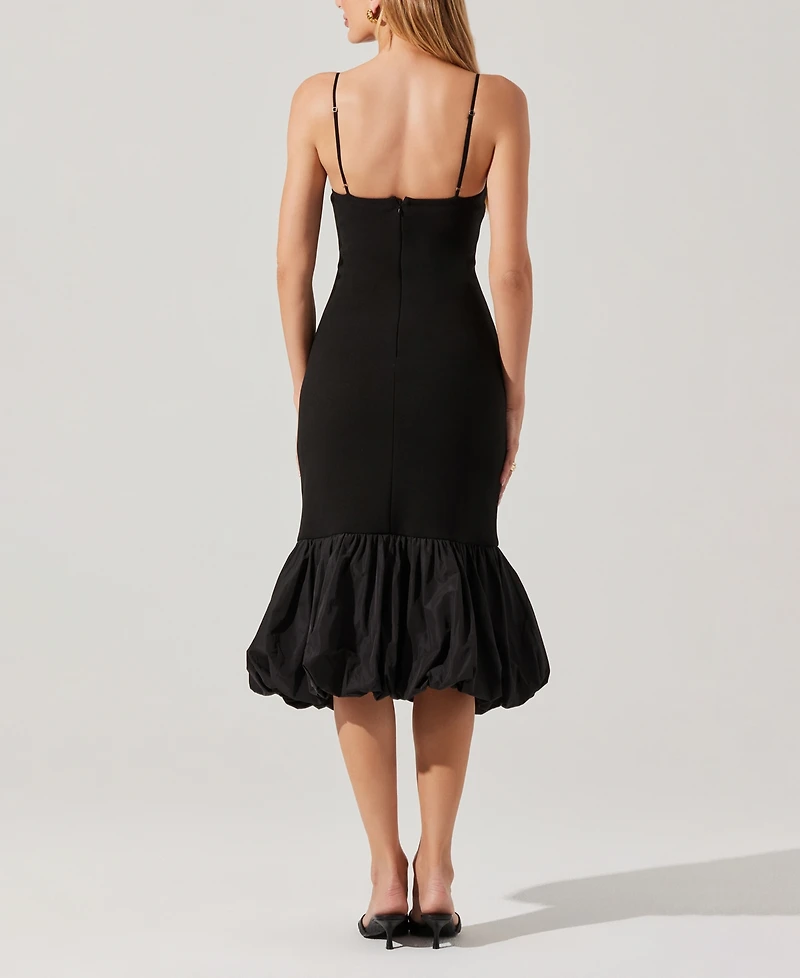 Astr the Label Women's Brittnea Bubble-Hem Sleeveless Midi Dress
