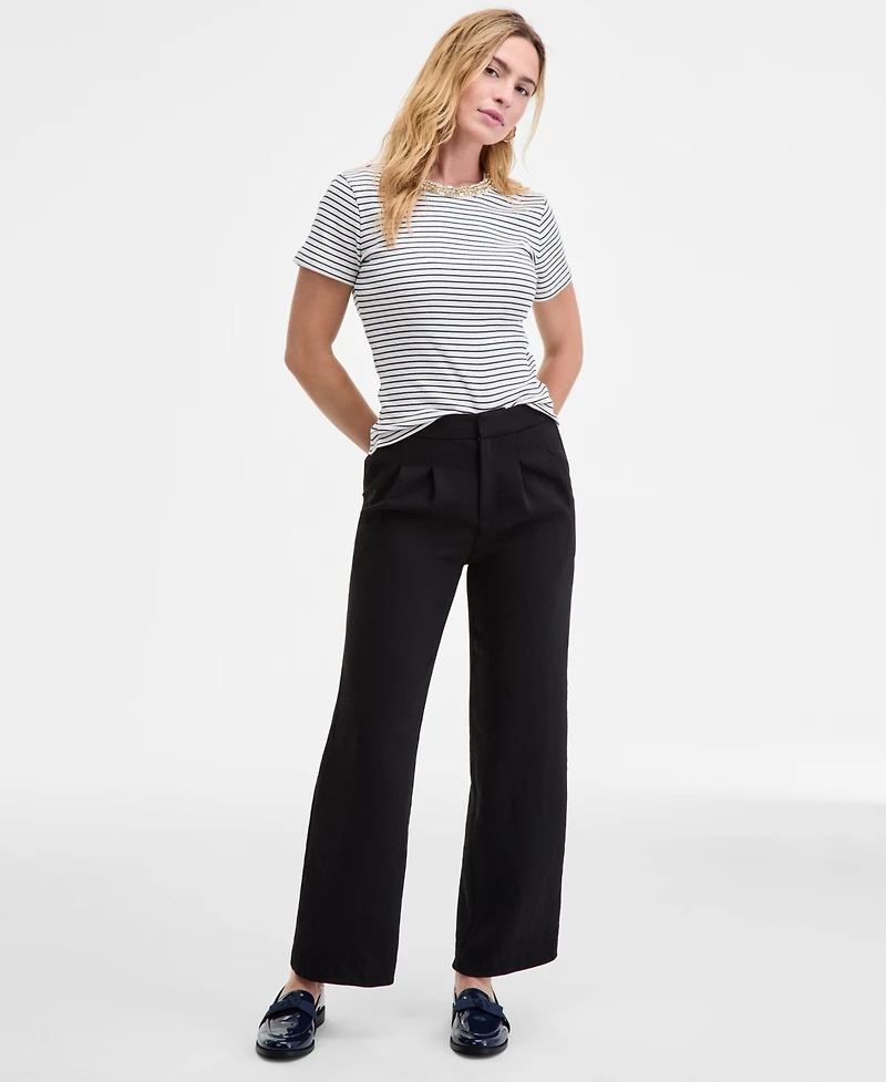 On 34th Women's Embellished-Crewneck Rib-Knit T-Shirt, Macy's Exclusive