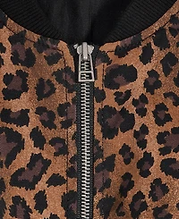 On 34th Women's Leopard Print Bubble-Hem Bomber Jacket, Macy's Exclusive