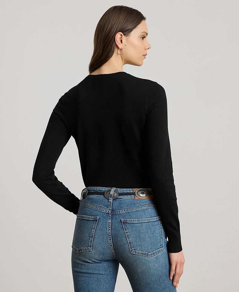 Lauren Ralph Petite Cotton-Blend Sweater