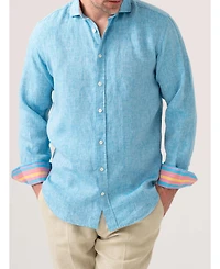 Koy Clothing Men's Regular Fit Long Sleeve Linen Shirt