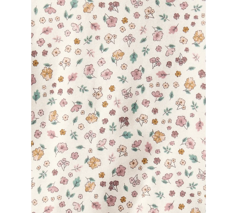 Carter's Toddler Girls Cotton Floral-Print Top & Corduroy Jumper, 2 Piece Set
