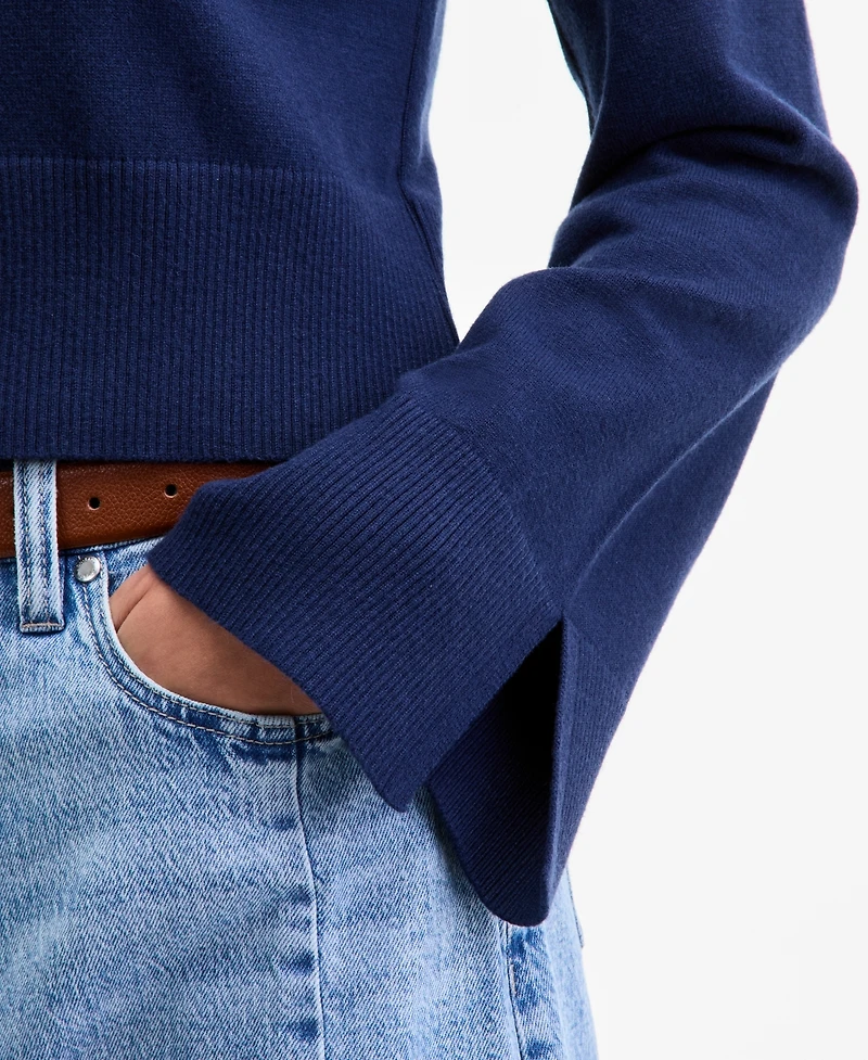 On 34th Women's Split-Cuff Crewneck Cropped Cardigan, Macy's Exclusive