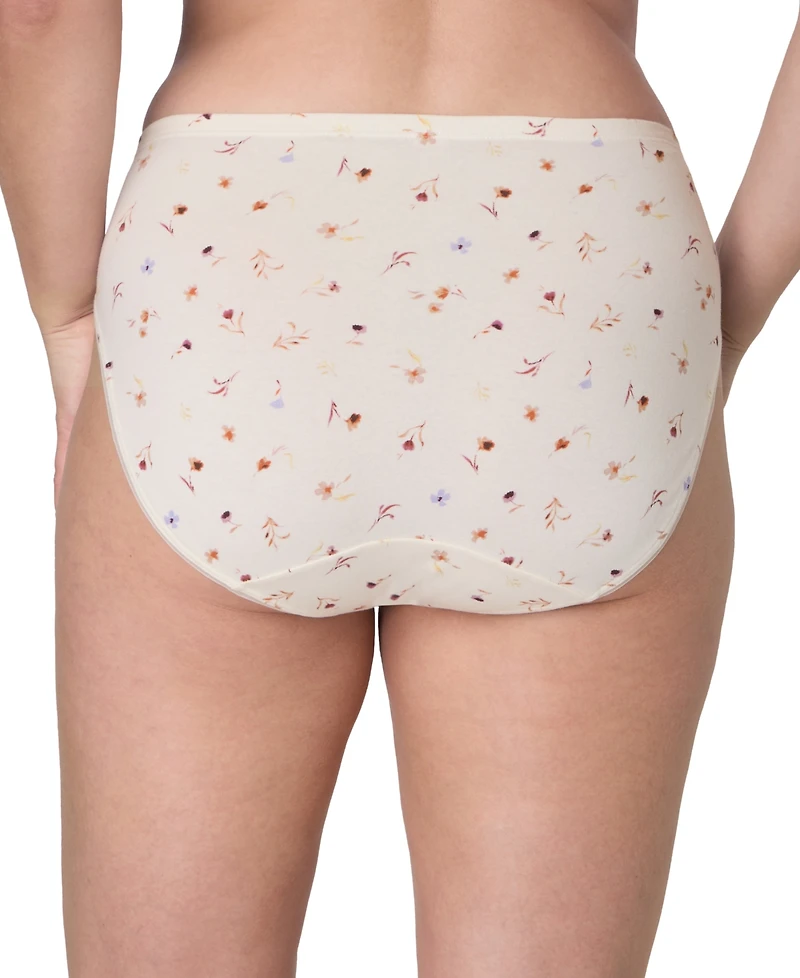 Bali Women's Lux Cotton Essentials High-Cut Underwear Dflehc