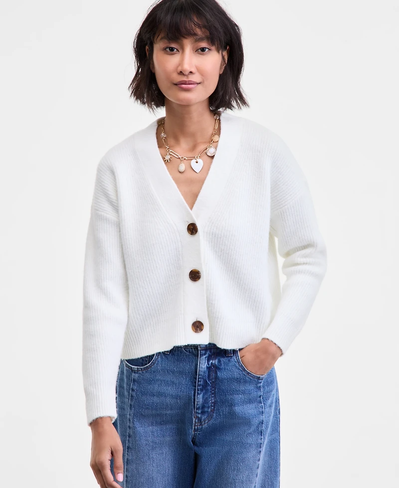 On 34th Women's Three-Button Shaker Cardigan, Created for Macy's