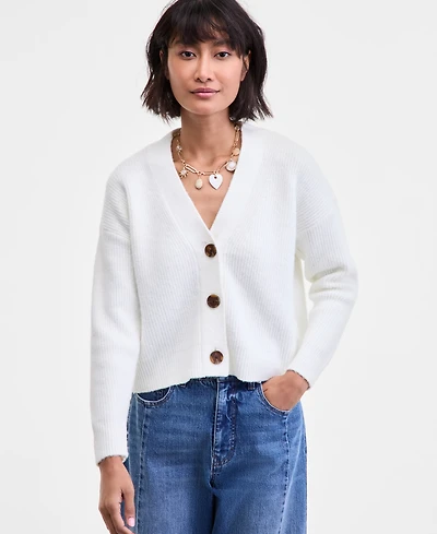 On 34th Women's Three-Button Shaker Cardigan, Created for Macy's