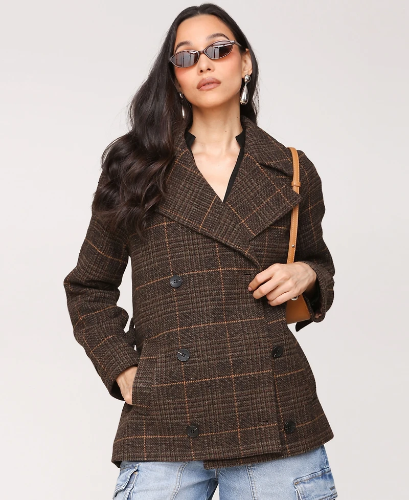Avec Les Filles Women's Double-Breasted Belted Coat
