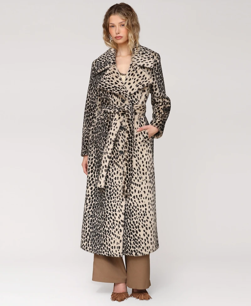 Avec Les Filles Women's Belted Faux-Fur Maxi Coat
