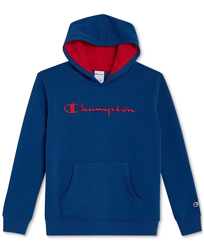 Champion Big Boys Signature Fleece Logo Hoodie