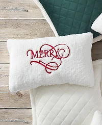 J Queen New York Merry Pillow Boudoir Decorative Pillow, 13" x 21"