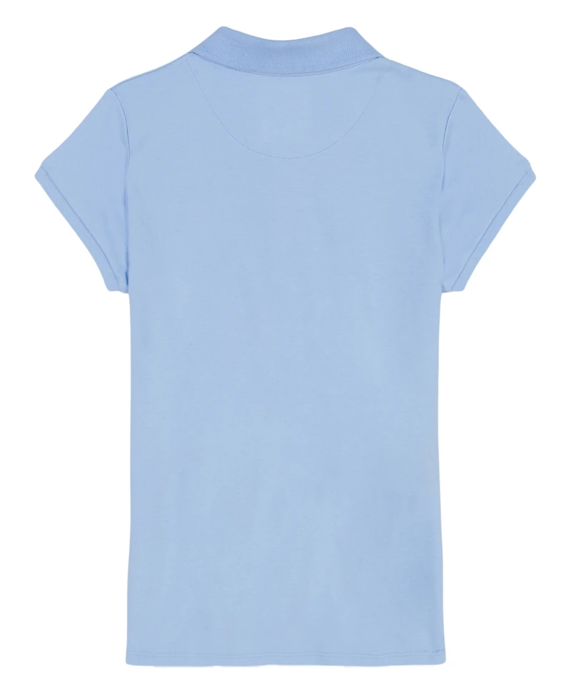 Nautica Big Girls Short Sleeve Interlock Polo Shirt