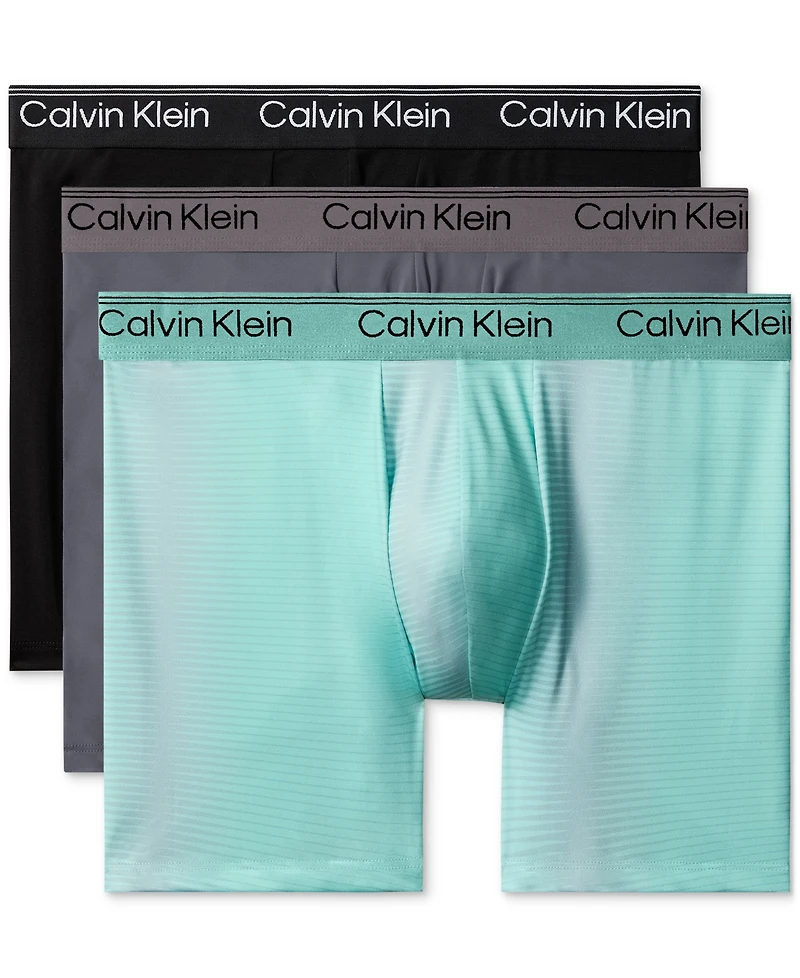 Calvin Klein Men's 3-Pk. Micro Stretch Moisture-Wicking Boxer Briefs