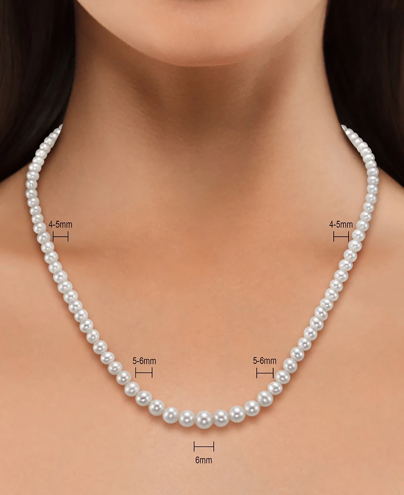 Cultured Freshwater Pearl (4-6mm) Graduated Collar Necklace, 16" + 2" extender