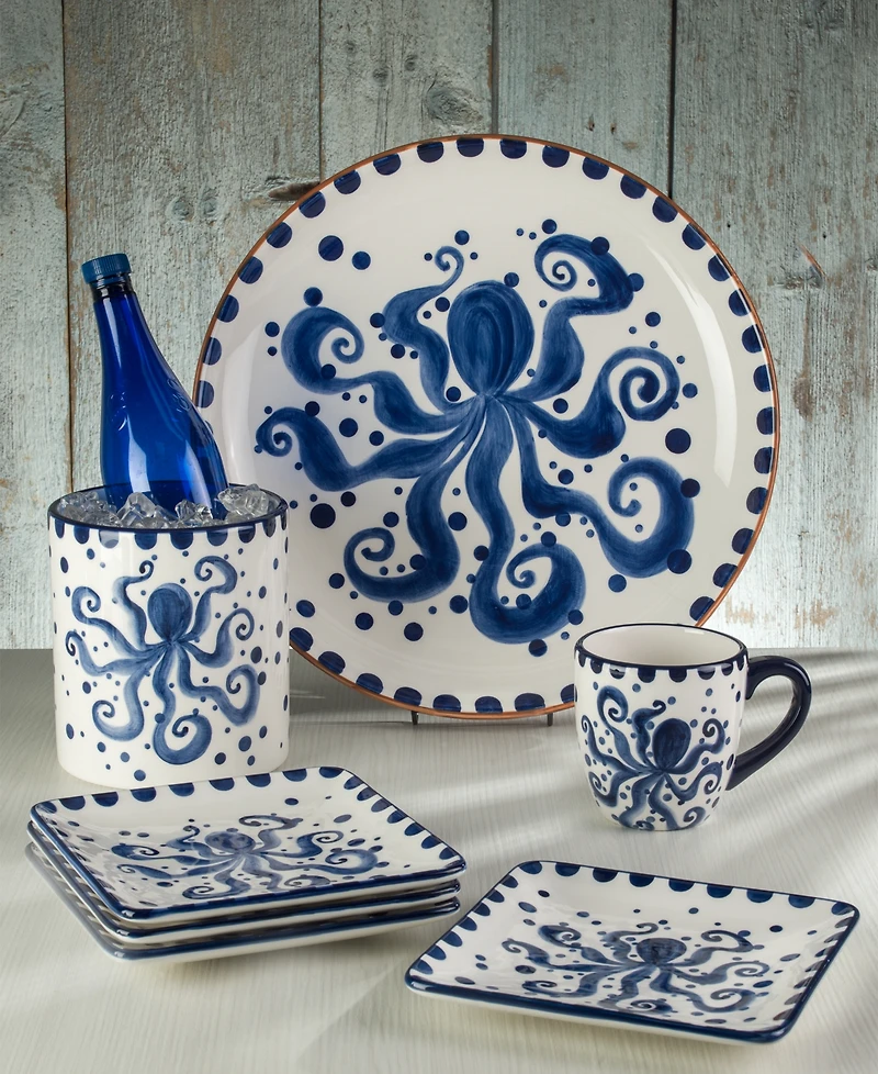 Euro Ceramica Costa Azul Octopus Round Platter