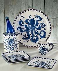 Euro Ceramica Costa Azul Octopus Round Platter