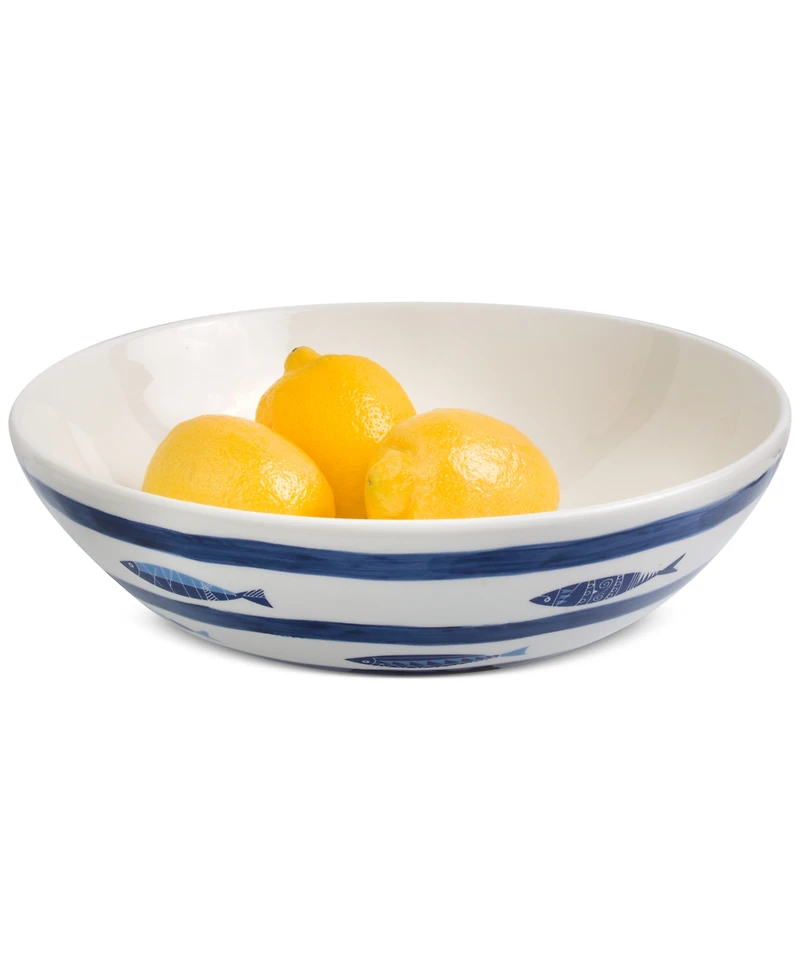 Euro Ceramica Costa Azul Sea Fish Serving Bowl