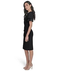 Jessica Howard Women's Boat-Neck Short-Sleeve Sheath Dress