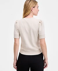 On 34th Women's Puff-Sleeve French Terry Sweatshirt, Macy's Exclusive