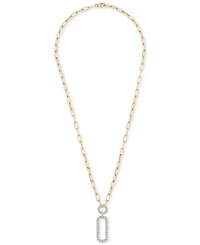 Wrapped in Love Diamond Pave Paperclip 17" Pendant Necklace (1 ct. t.w.) in 14k Gold, Exclusively at Macy's