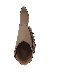 Sam and Libby Women's Farrah Western Fringe Knee High Boots
