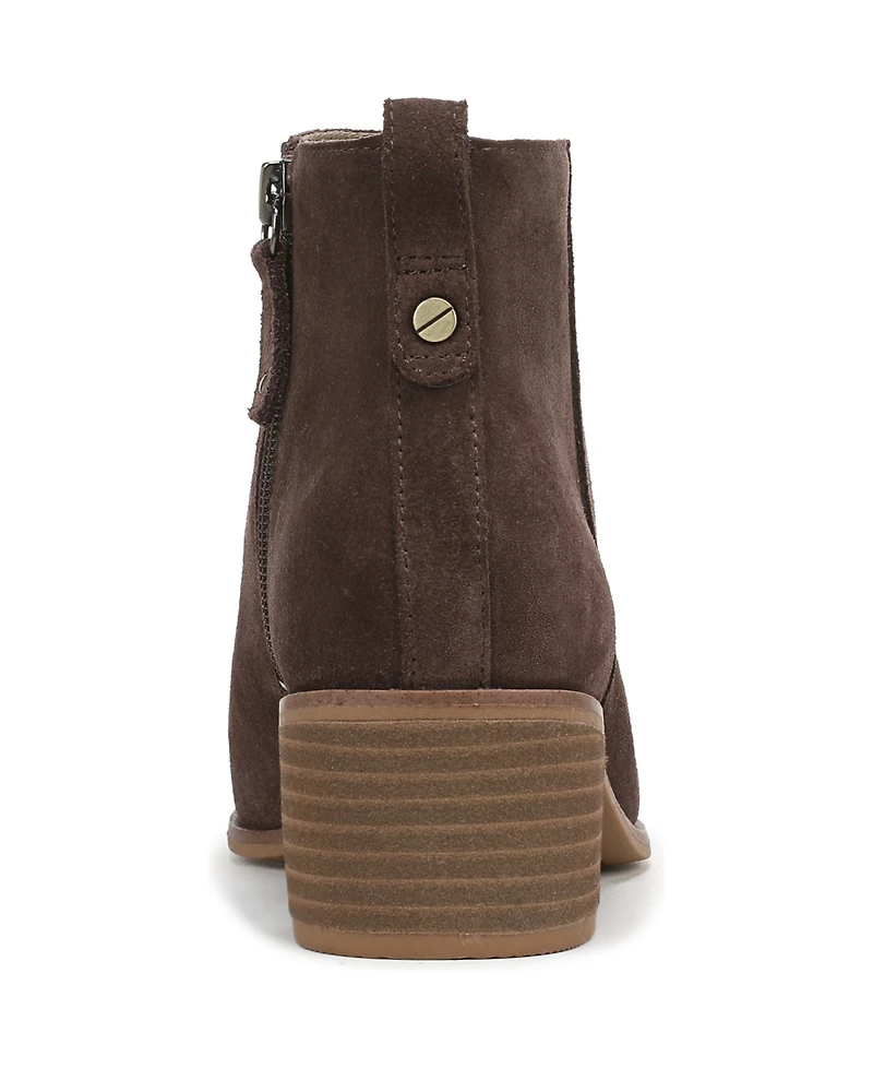 Dr. Scholl's Women's Anya Stacked Block Heel Zip Short Boots