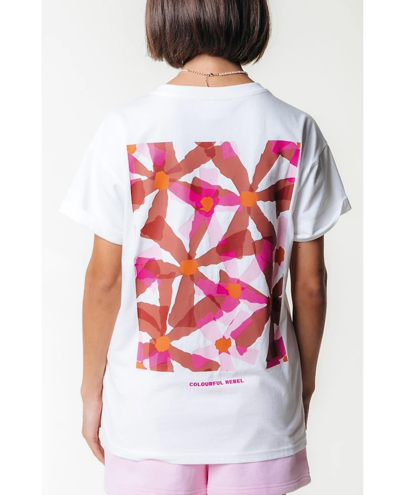Colourful Rebel Women's Flower Square Boxy Tee
