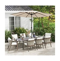 10 Feet Outdoor Patio Umbrella with Tilt Adjustment and Crank
