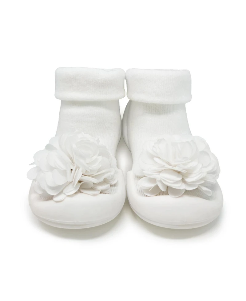 Komuello Baby Girl First Walk Sock Shoes Corsage