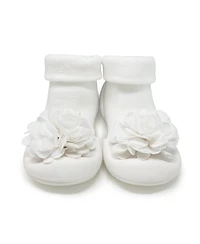 Komuello Baby Girl First Walk Sock Shoes Corsage
