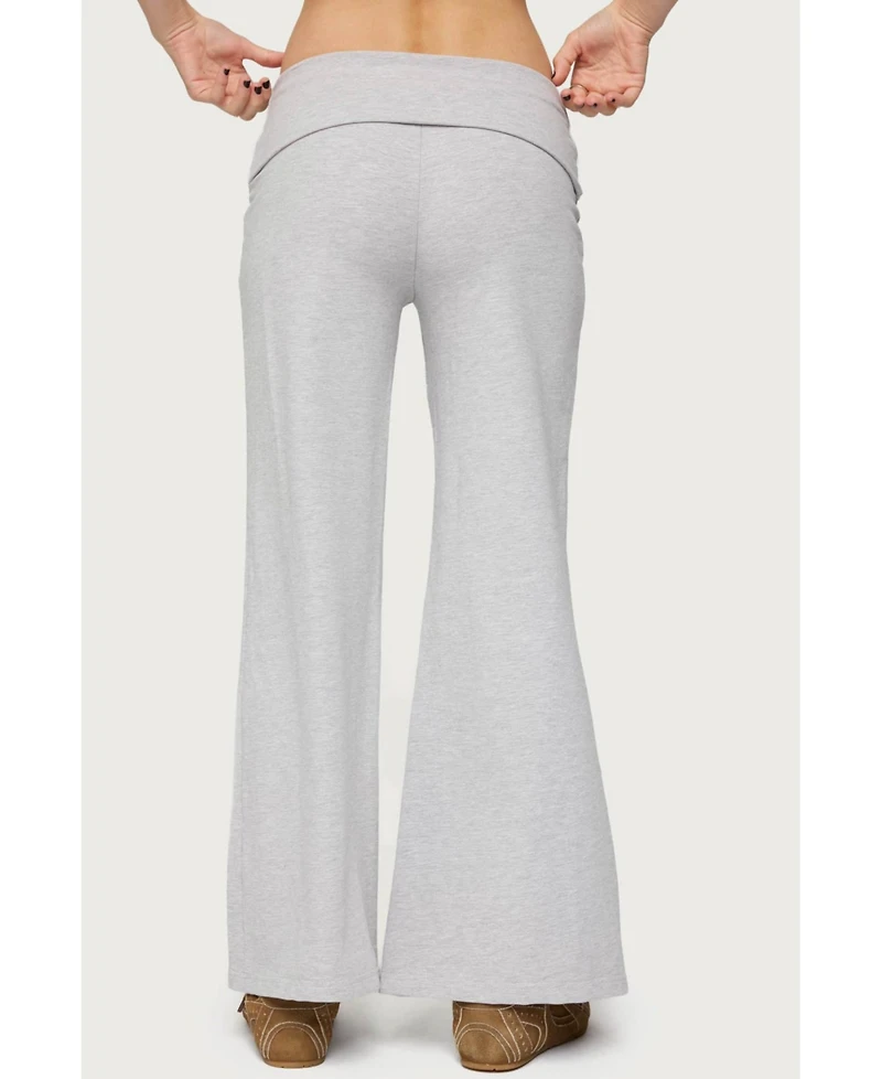 Edikted Women's Wide Leg Fold Over Pants