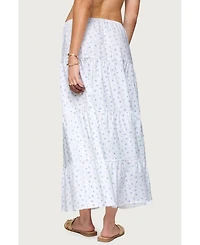 Edikted Women's Charley Floral Tiered Maxi Skirt