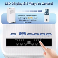 gaomon 8,000 Btu Portable Ac, 3-in-1 Cooling/Fan/Dry Unit for 420 Sq.Ft, Low Noise for Home & Office