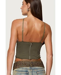 Edikted Women's Lou Crossover Beaded Corset